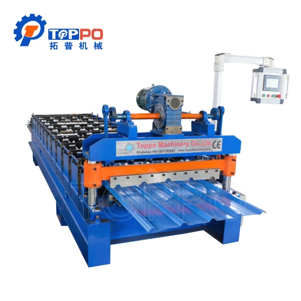 High Precision Trapezoidal Roll Forming Machine with PLC Touchscreen
