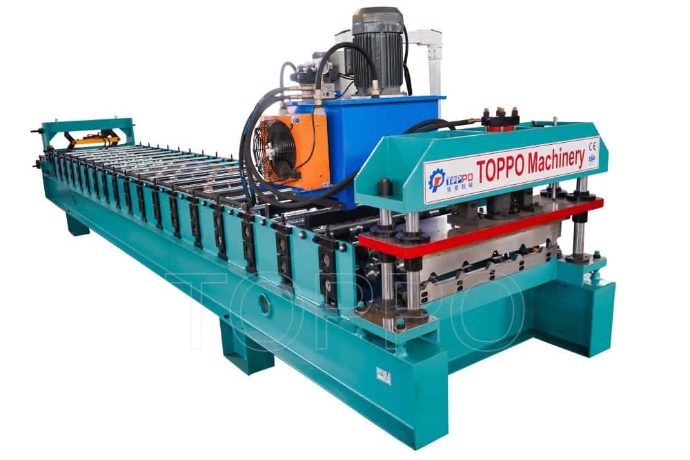 TR4 Color Steel Metal Roof Trapezoidal Roll Forming Machine with PLC Control
