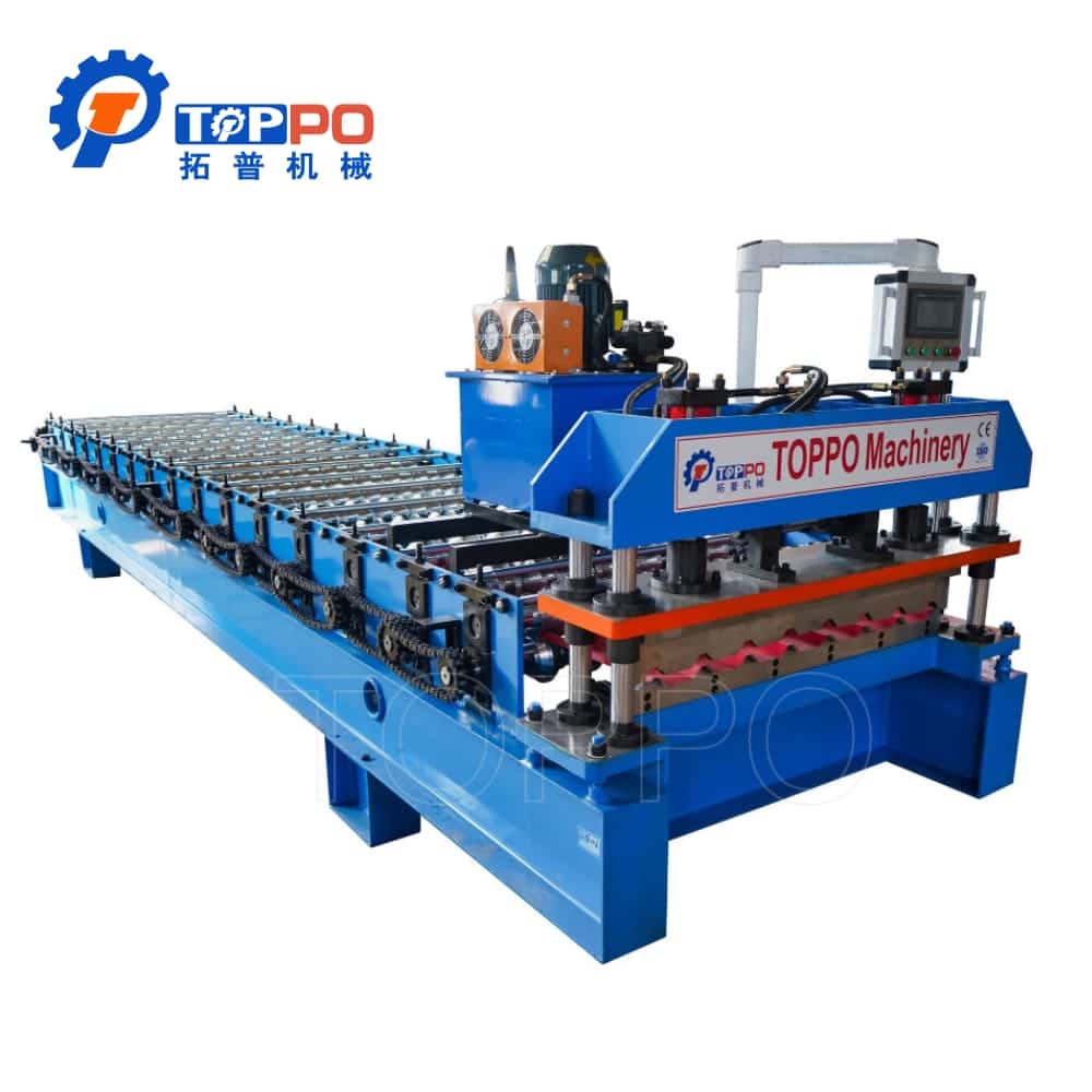 Automatic Trapezoidal Roll Forming Machine with Hydraulic Cutter