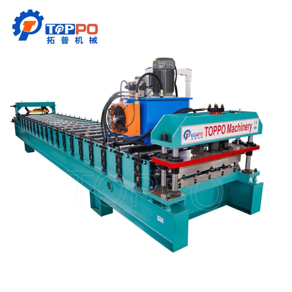 Automatic Corrugated Metal Roofing Panel Roll Forming Machine High Efficiency Line
