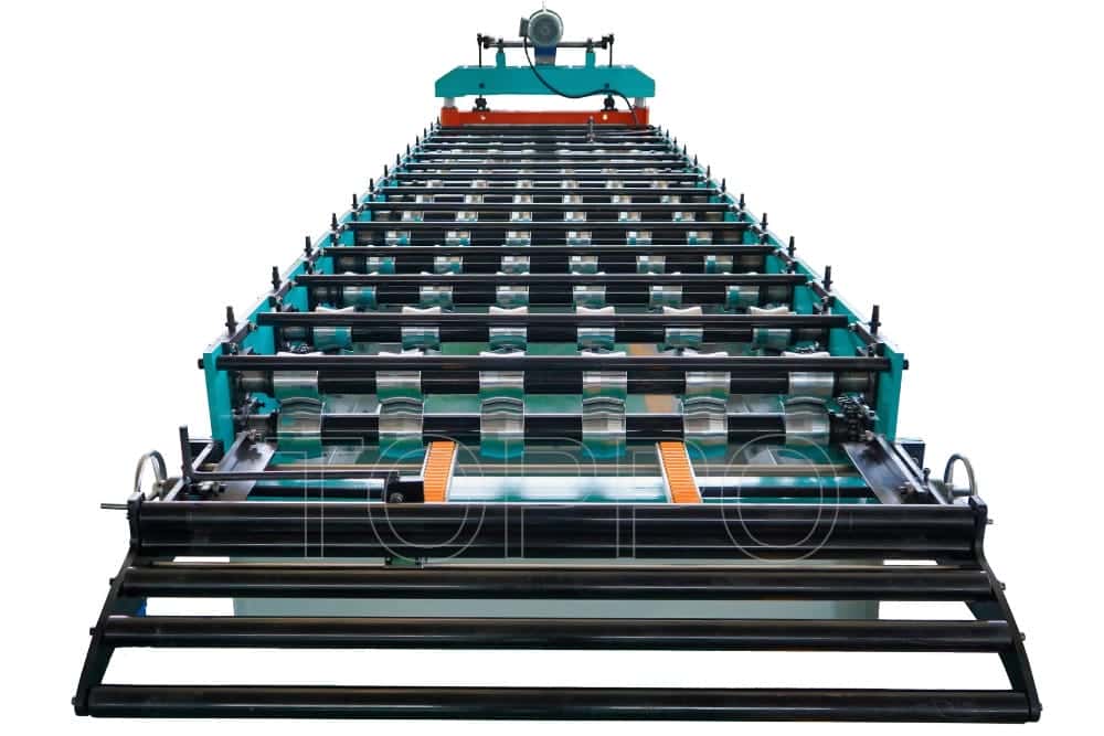 PLC Automatic Trapezoidal Roof Panel Roll Forming Machine for Metal Sheet Production