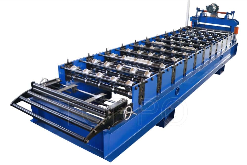 PLC Automatic Trapezoidal Roof Panel Roll Forming Machine for Steel Sheet Production