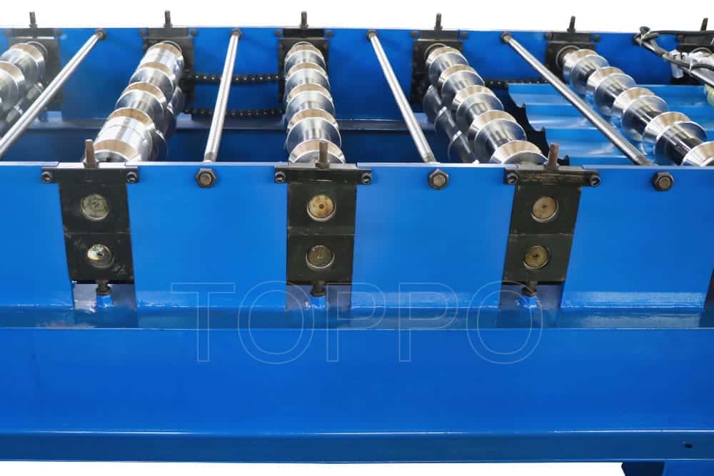 PLC Automatic Trapezoidal Roof Panel Roll Forming Machine for Steel Sheet Production