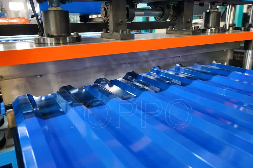 Trapezoidal Roll Forming Machine with PLC Control and Hydraulic Cutting