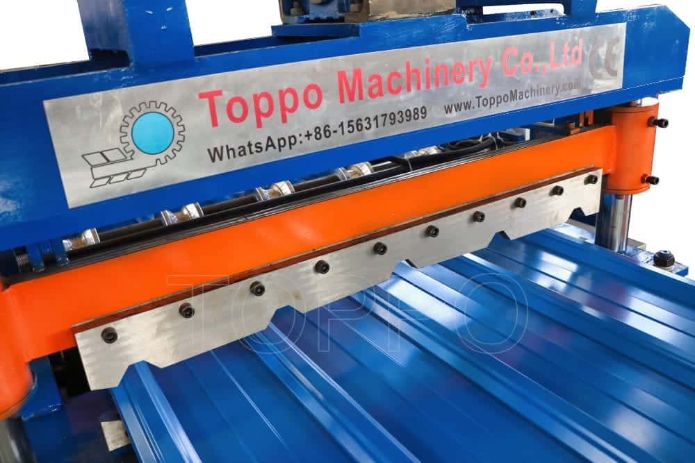 PLC Automatic Trapezoidal Roof Panel Roll Forming Machine for Steel Sheet Production