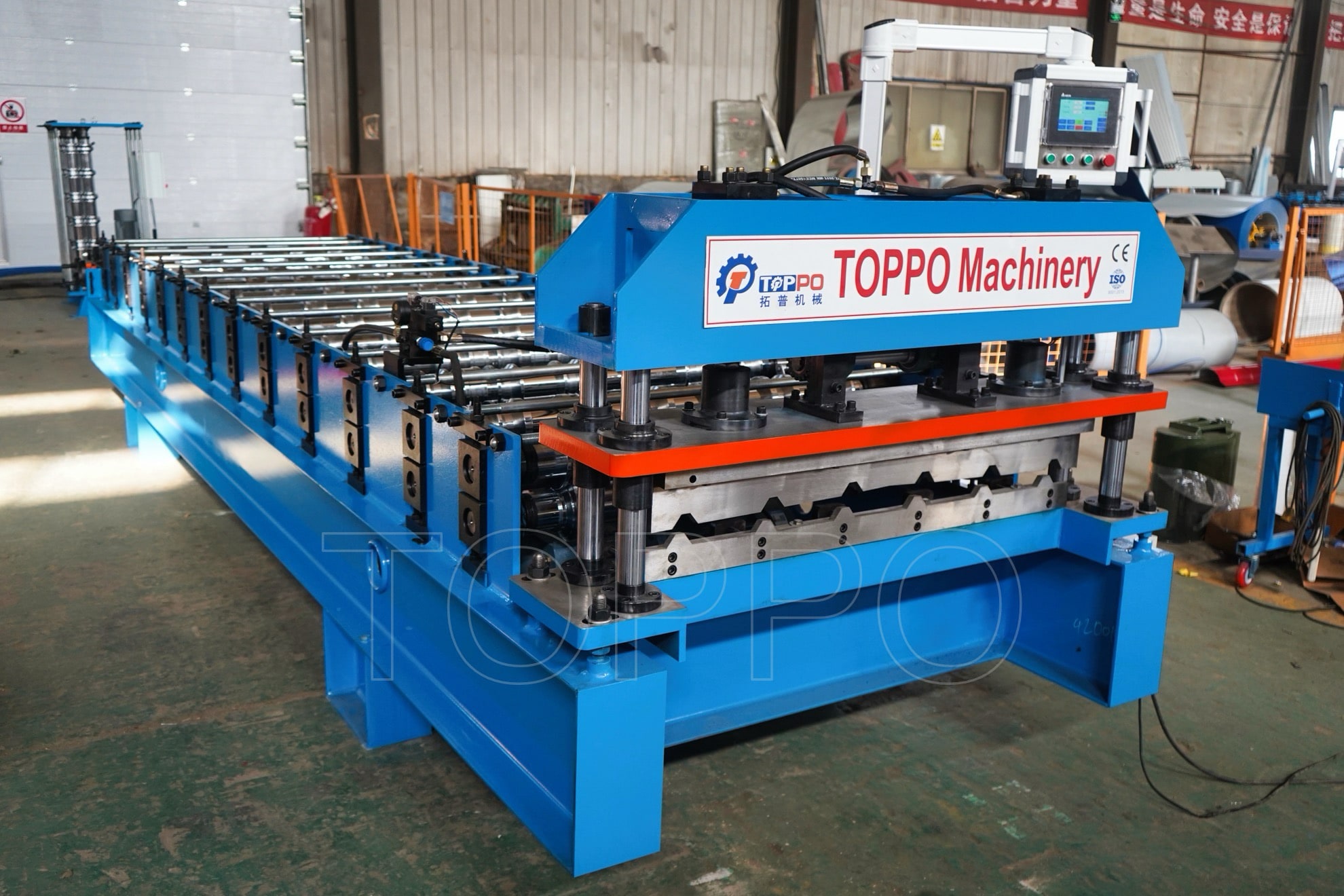 Automatic Trapezoidal Roll Forming Machine with PLC Touchscreen