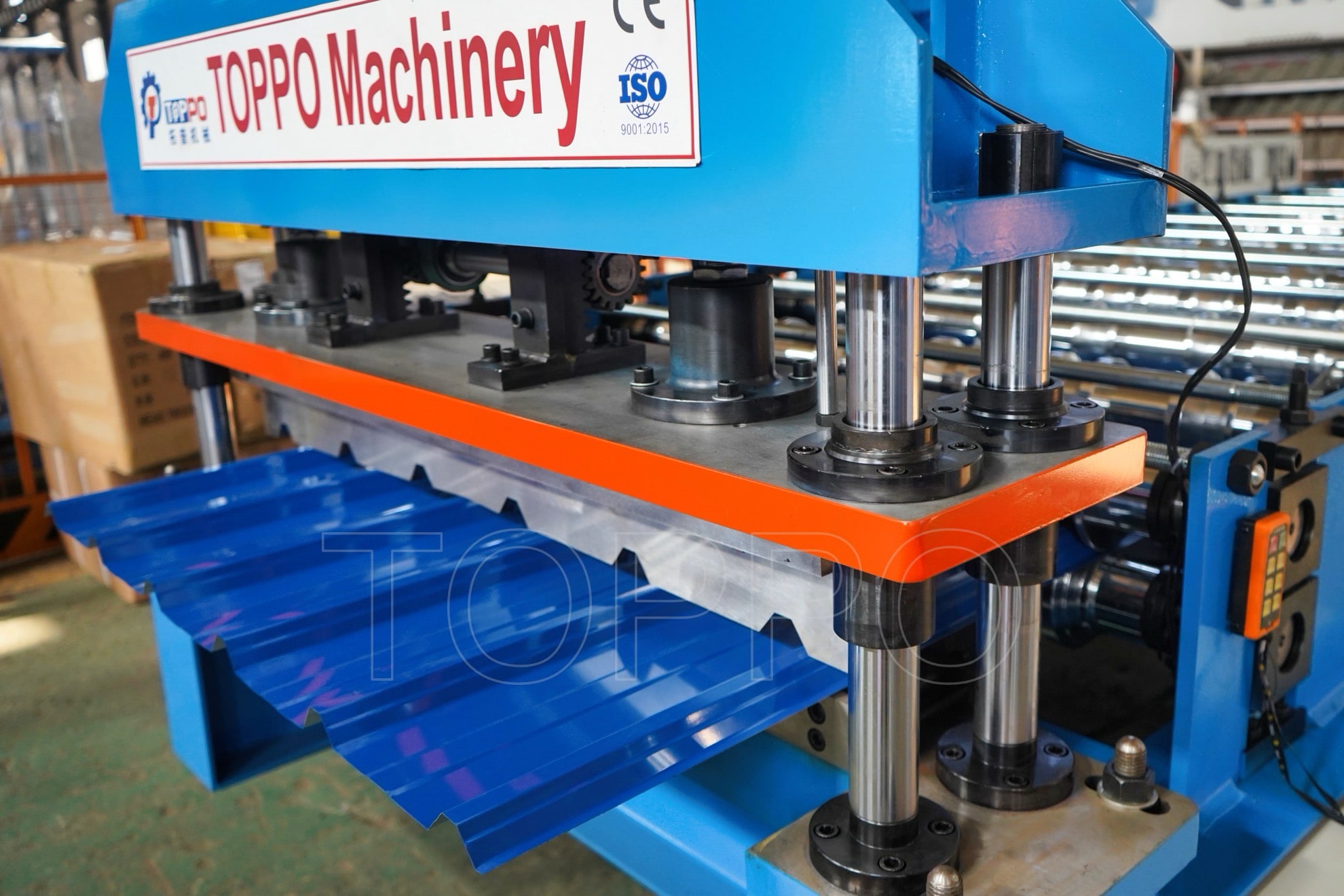 Automatic Trapezoidal Roll Forming Machine with PLC Touchscreen