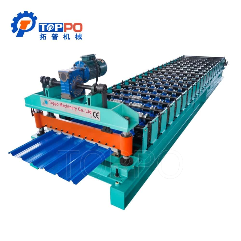 Automatic Aluminum Steel Roofing Sheet Roll Forming Machine for Trapezoidal Panels