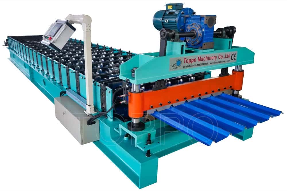 Heavy-Duty Trapezoidal Sheet Roll Forming Machine with Chain Drive