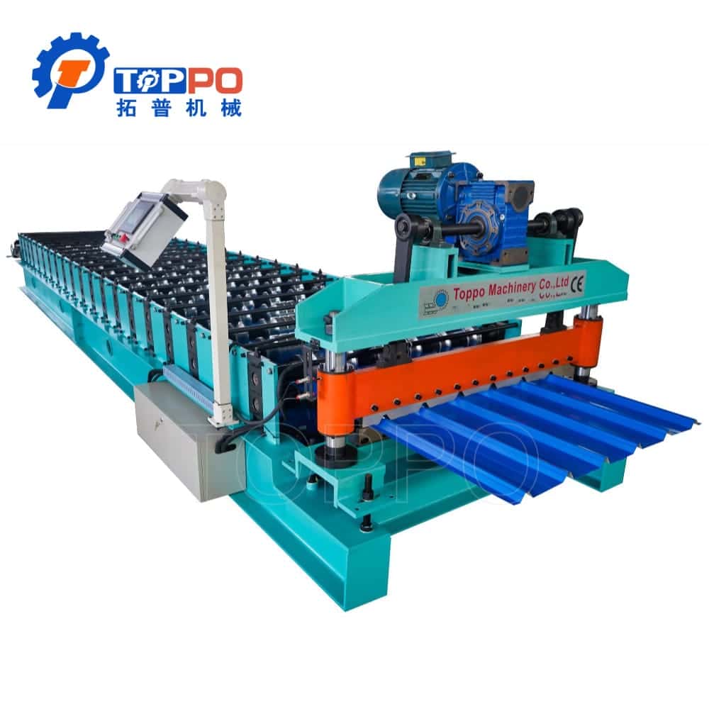 Automatic Aluminum Steel Roofing Sheet Roll Forming Machine for Trapezoidal Panels
