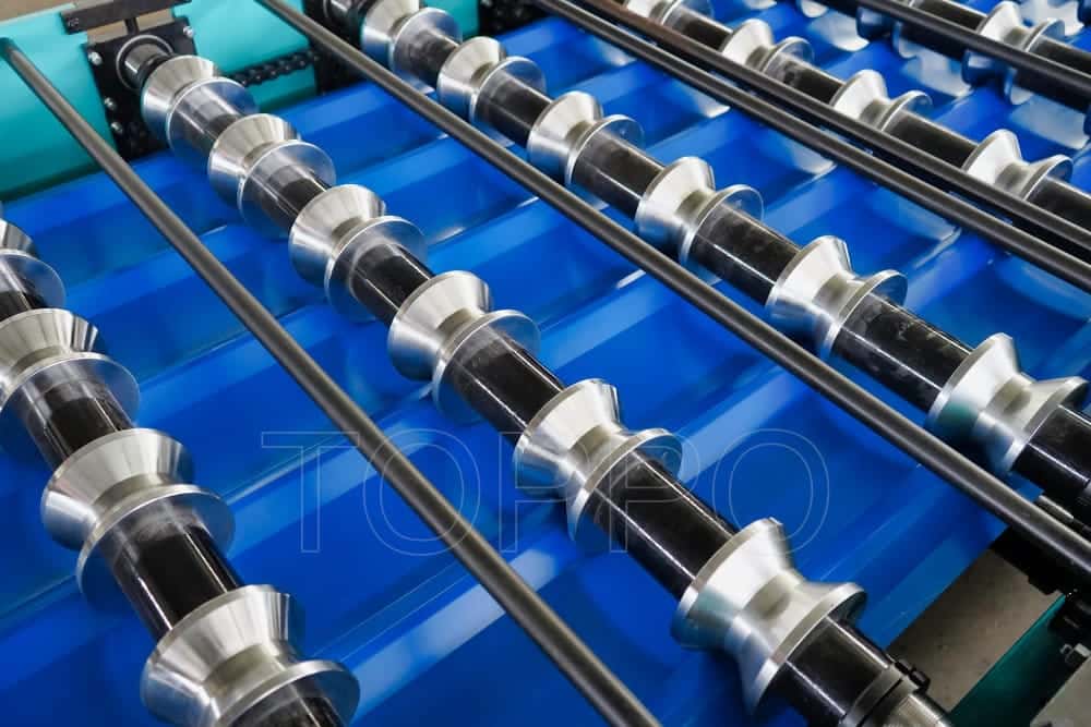 Trapezoidal Metal Roof Sheet Roll Forming Machine with Gear Drive