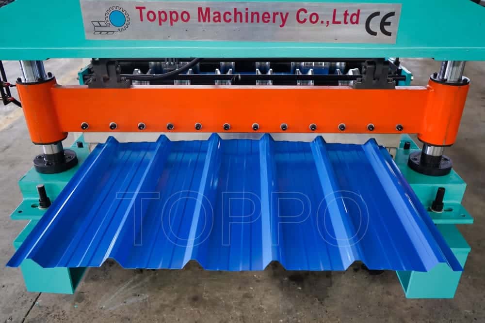 Trapezoidal Metal Roof Sheet Roll Forming Machine with Gear Drive