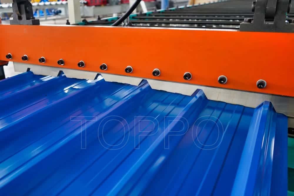 Trapezoidal Metal Roof Sheet Roll Forming Machine with Gear Drive