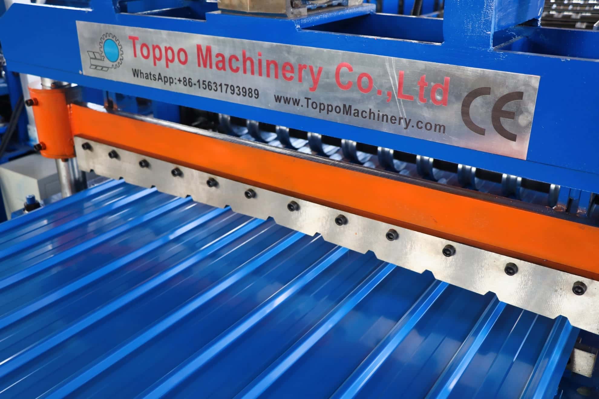 Industrial Automatic Trapezoidal Roofing Sheet Roll Forming Machine with PLC Control