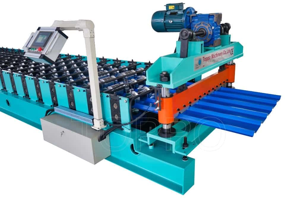 Trapezoidal Metal Roof Sheet Roll Forming Machine with Gear Drive