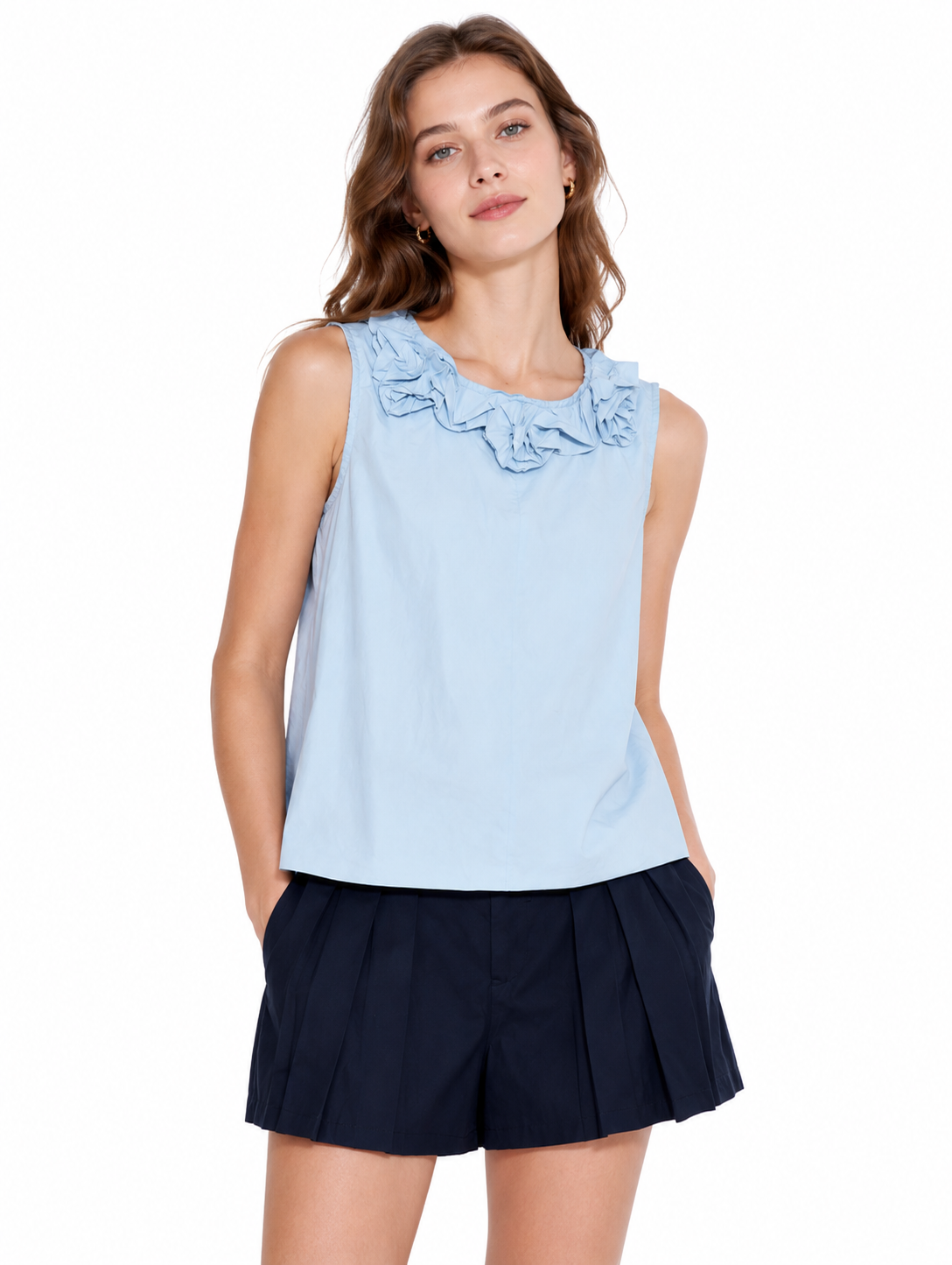 Women's 3D Flower Design Sleevele