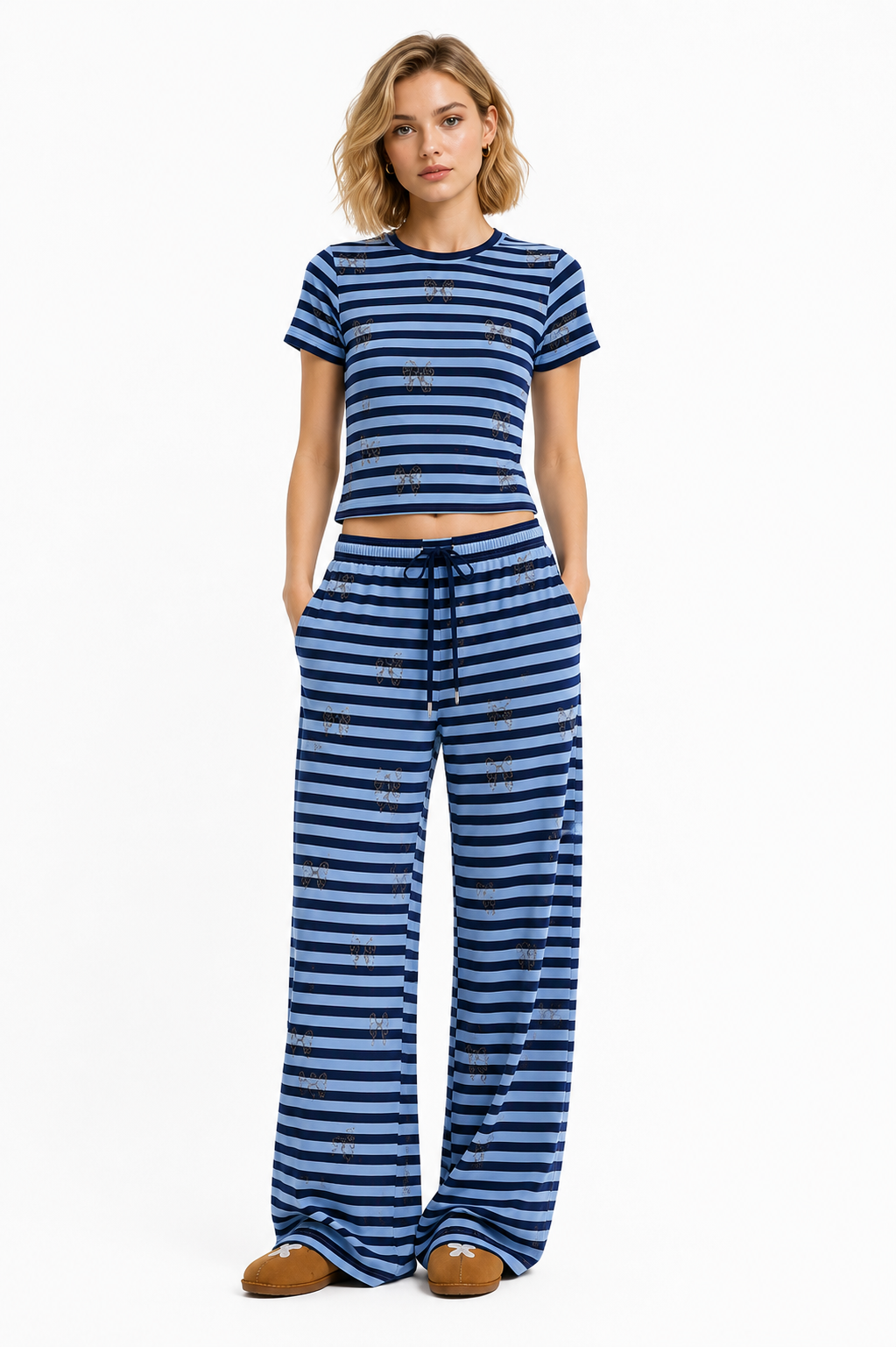 Women's 100% Cotton Striped T-Shi