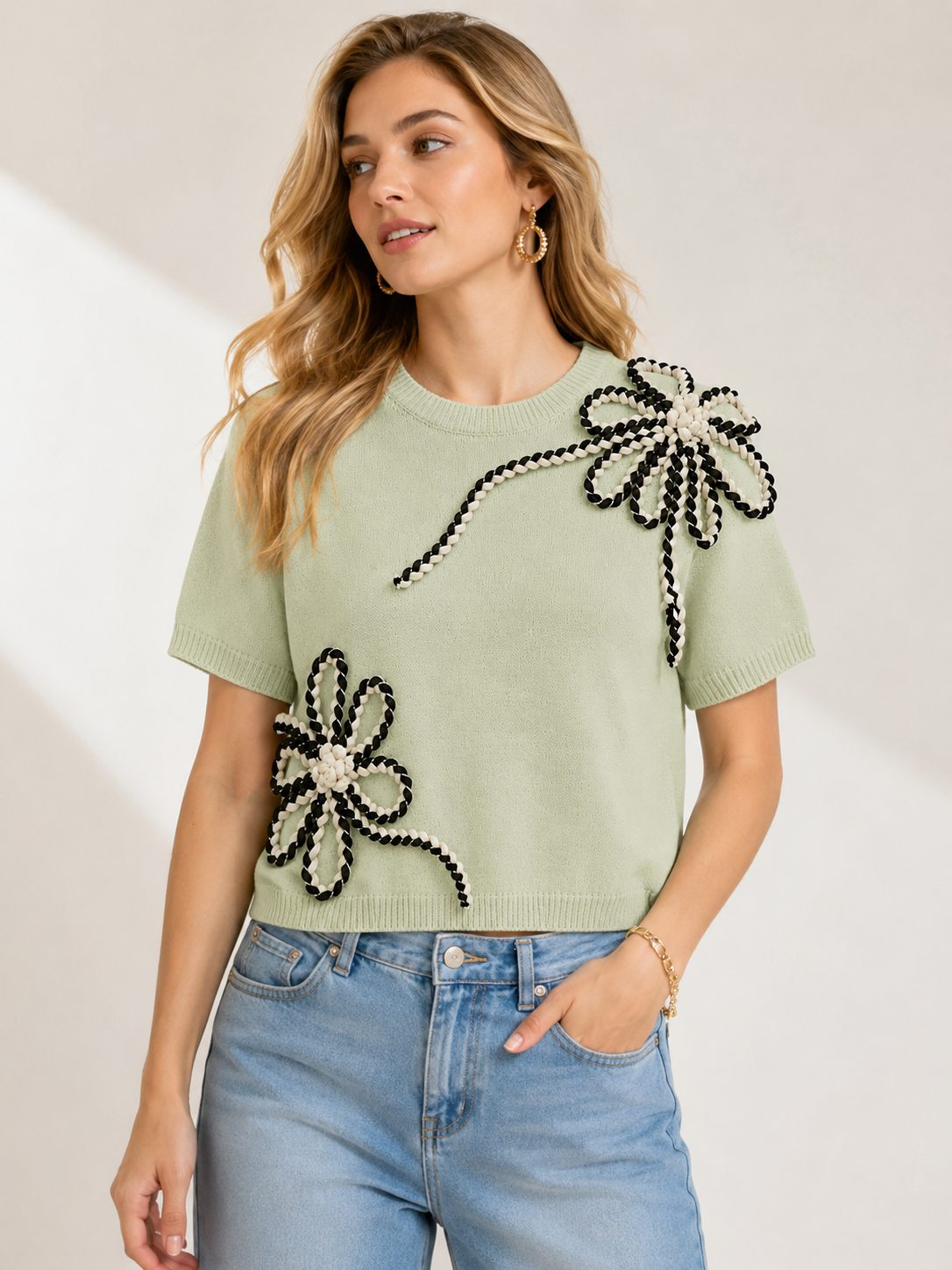 Women's 100% Cotton 3D Flower App