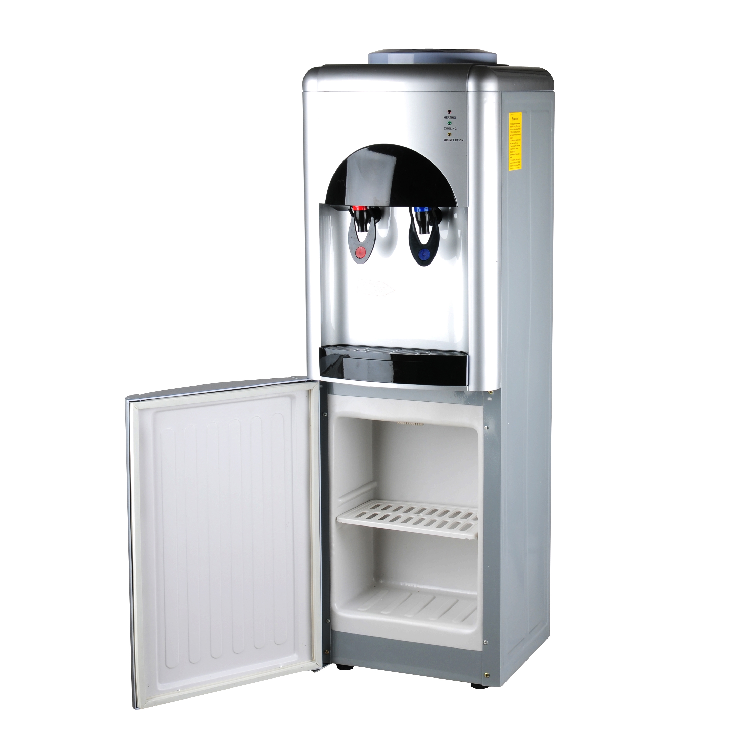 Modern Silver R134a Household Standing Hot and Cold Compressor Cooling Water Dispenser