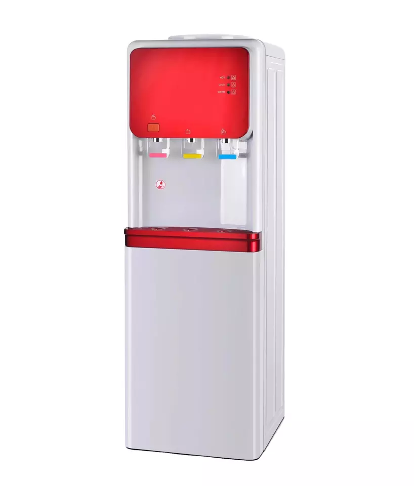 Freestanding Hot and Cold Compressor Cooling Water Dispenser with Triple Tap