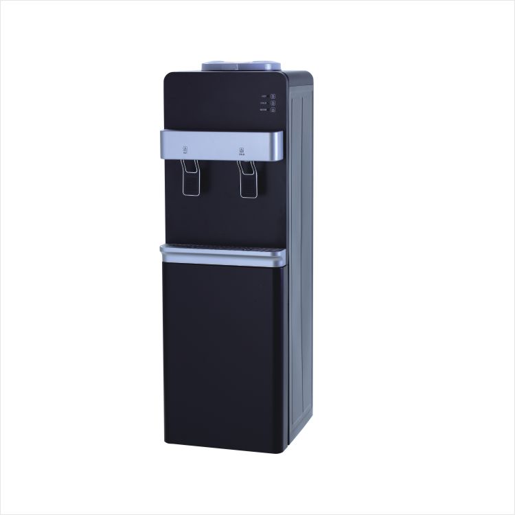 Sleek Black 5 Gallon Bottled Household Standing Hot and Cold Compressor Cooling Water Dispenser