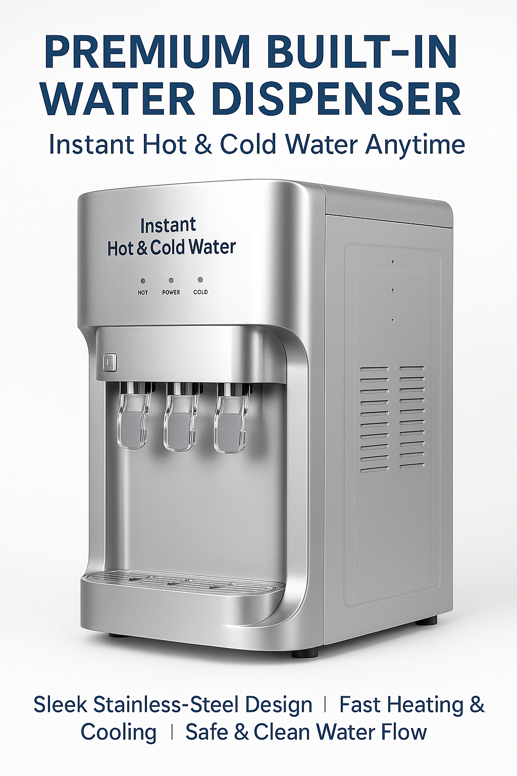 Desktop Style Hot and Cold Compressor Cooling Water Dispenser