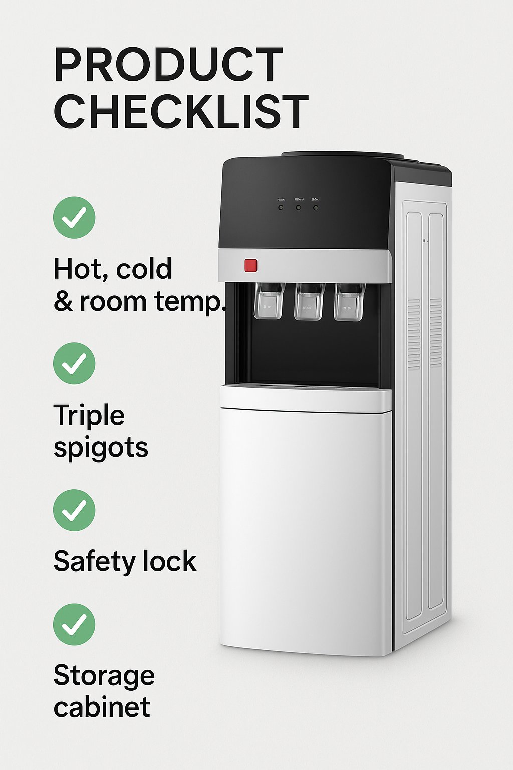 Standing Hot and Cold Compressor Cooling Water Dispenser