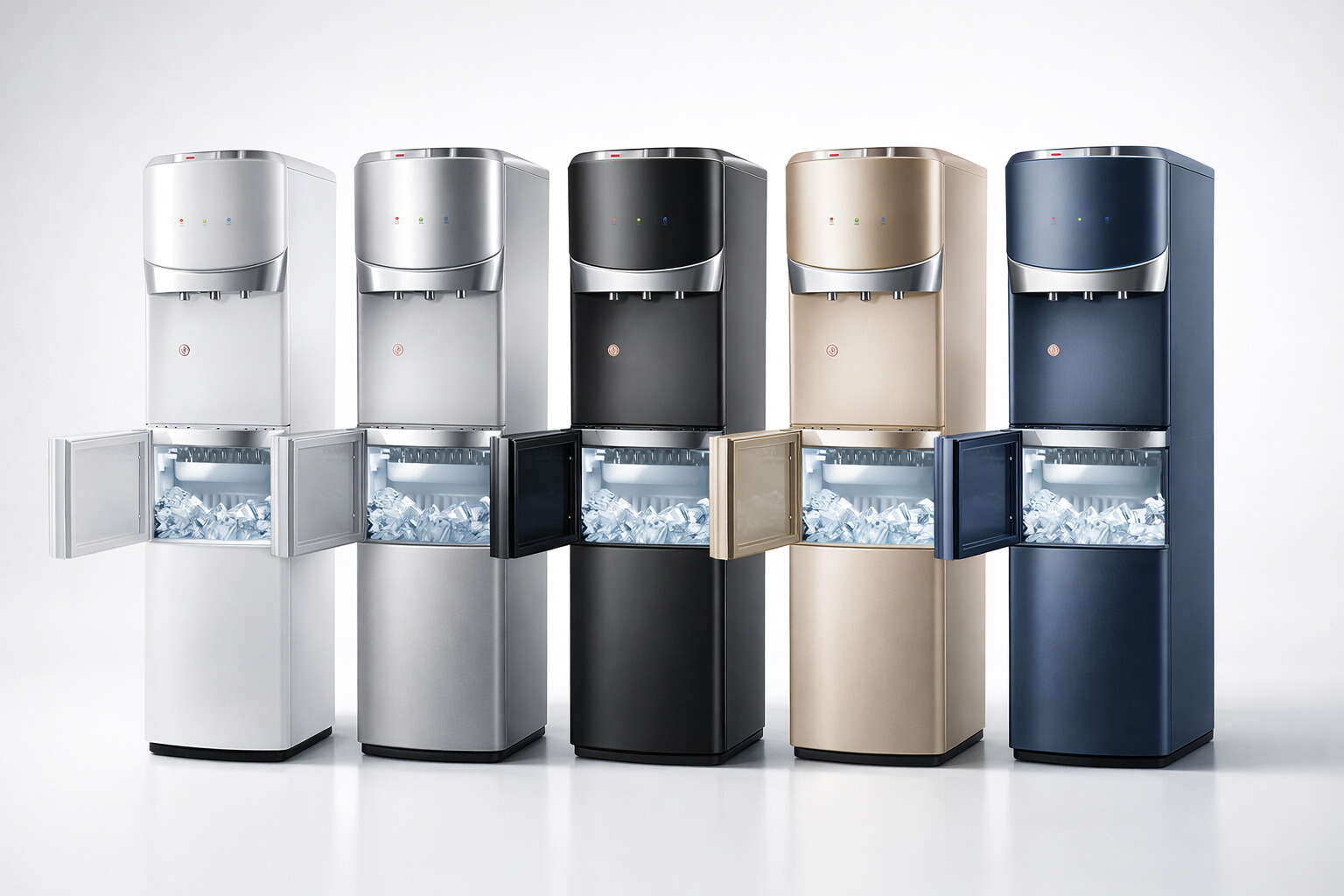 UV Sterilization Hot and Cold Compressor Cooling Water Dispenser with Ice Maker