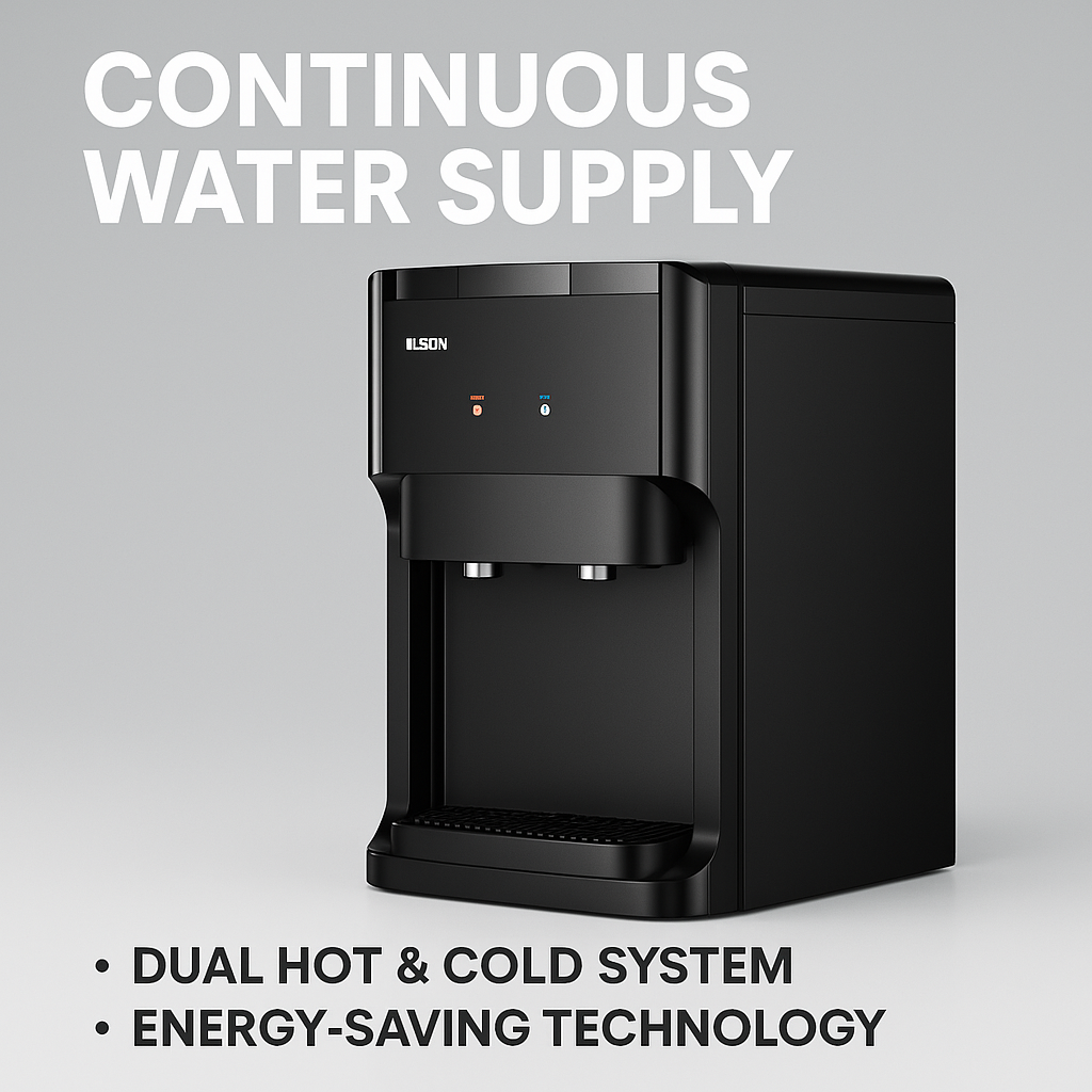 Home Kitchen Hot and Cold Compressor Cooling Water Dispenser - Dark Gray