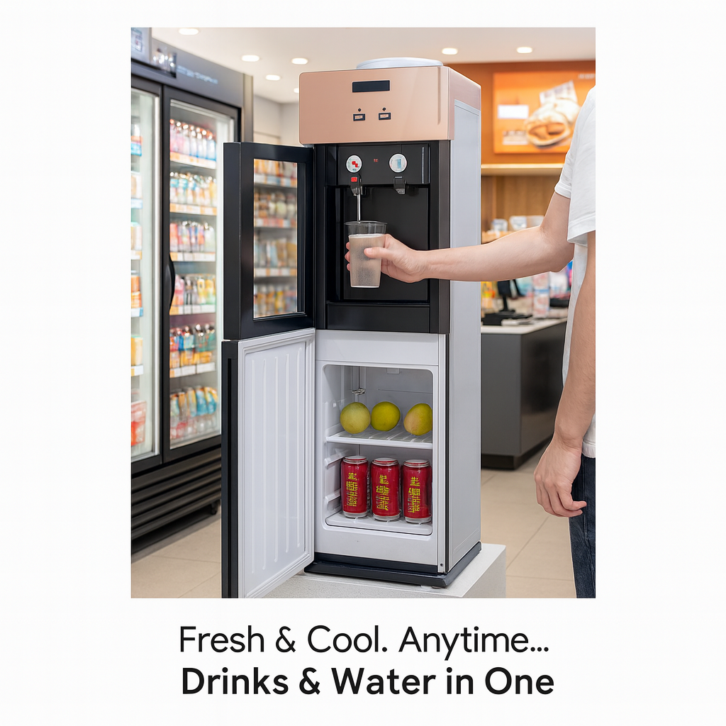 Red Palm Style Luxury Household Standing Hot and Cold Compressor Cooling Water Dispenser