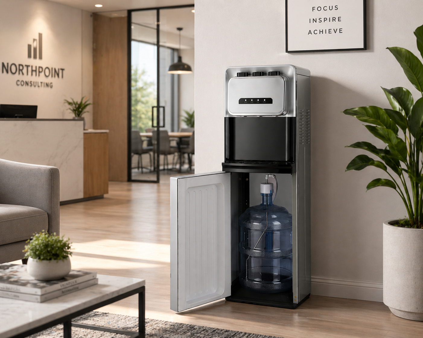 Compact Style Family Size Hot and cold compressor cooling water dispenser Family Size Hot and cold compressor cooling water dispenser Family Size Hot and cold compressor cooling water dispenser