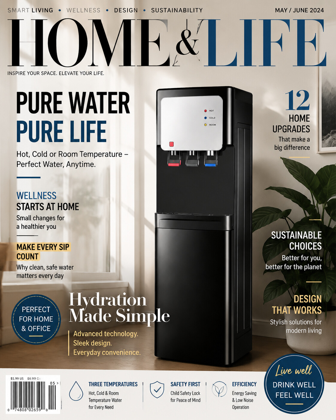 Smart App Hot and Cold Compressor Cooling Water Dispenser – Ultimate Home & Office Hydration