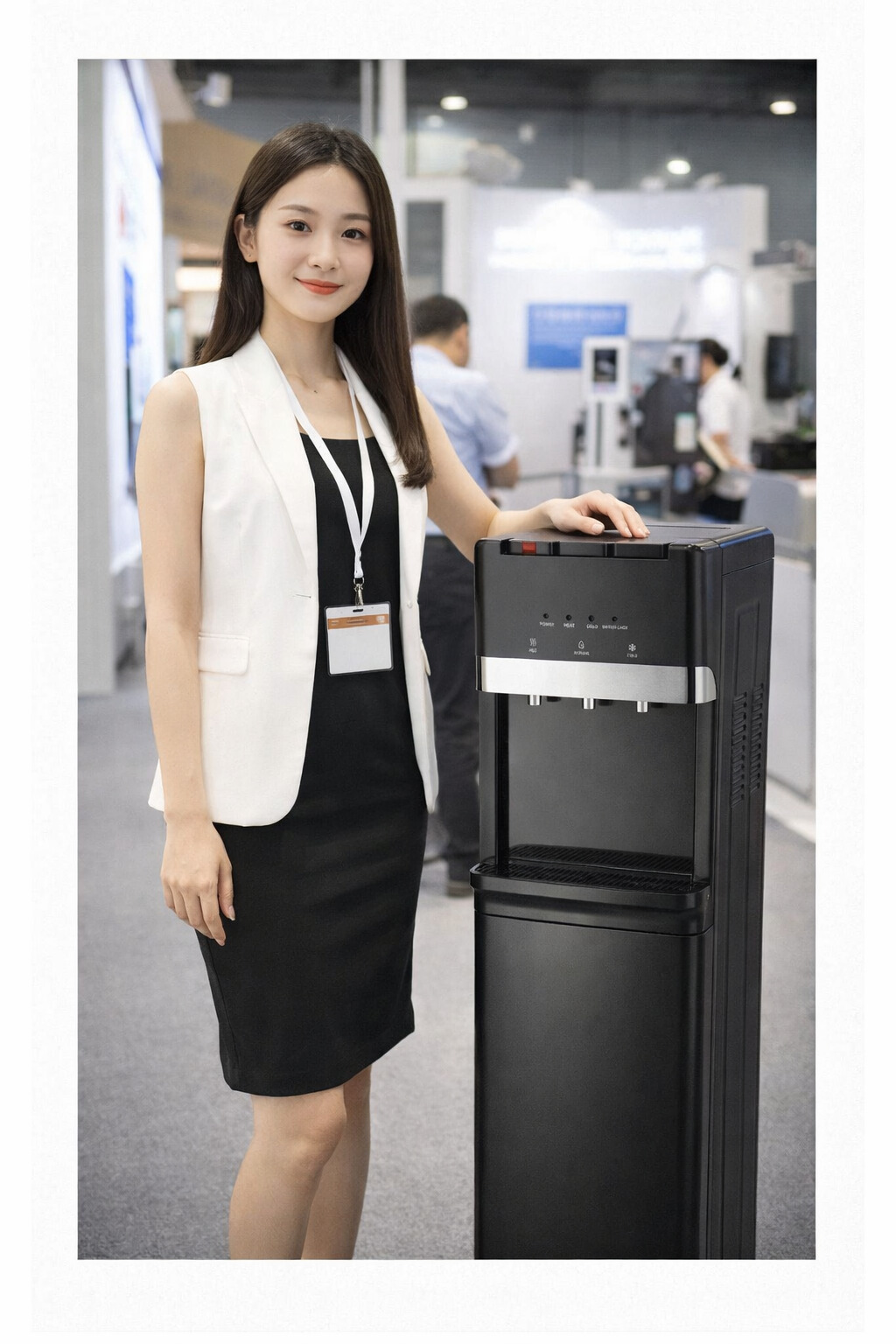 Child Safety Hot and cold compressor cooling water dispenser Premium Freestanding Water Machine Black