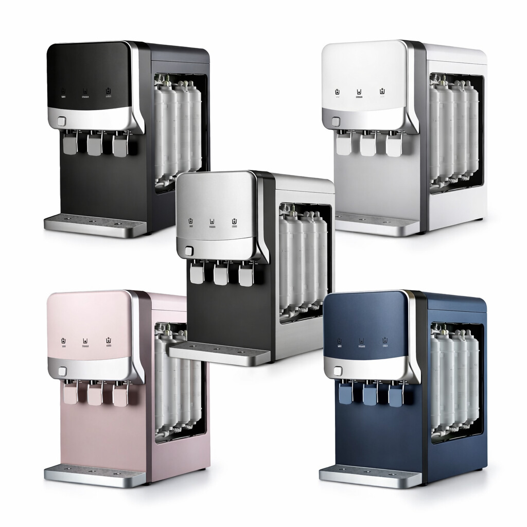 Countertop 3-Tap Compressor Water Dispenser with Multi-Stage Filtration