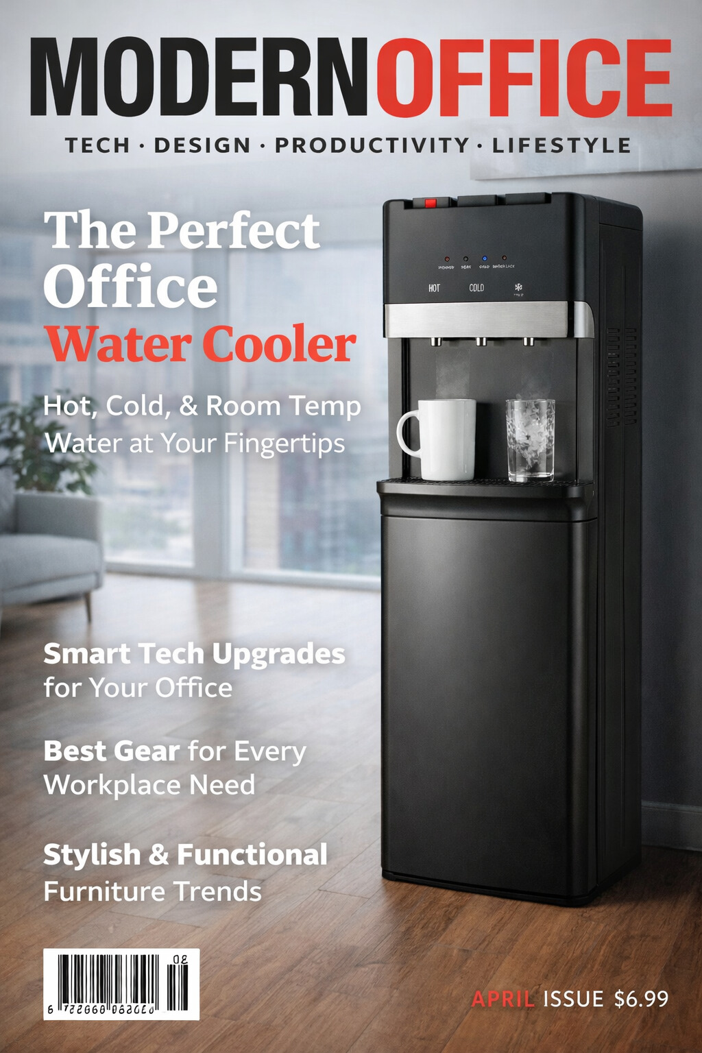 Gym Hot and cold compressor cooling water dispenser – Commercial Free Standing 3 Tap Water Cooler