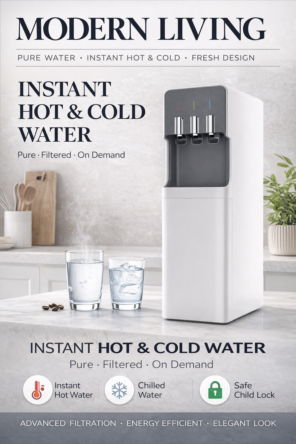 Freestanding Heavy Duty Hot and cold compressor cooling water dispenser for Office and Home