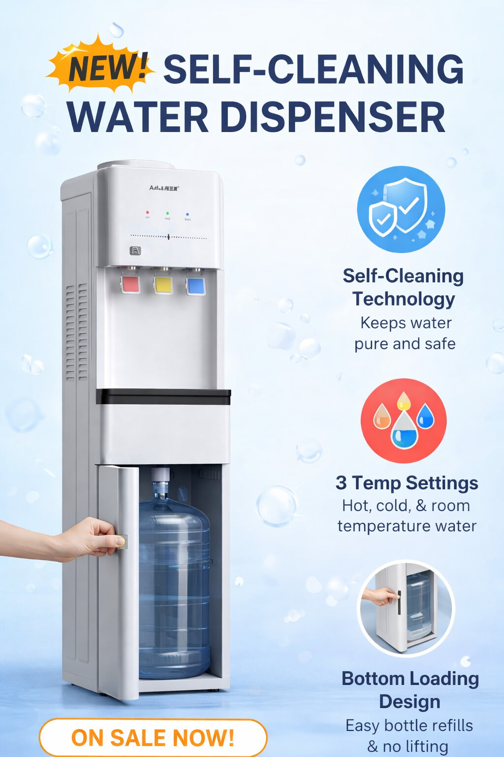 Heavy Duty Hot and Cold Compressor Cooling Water Dispenser Floor Standing