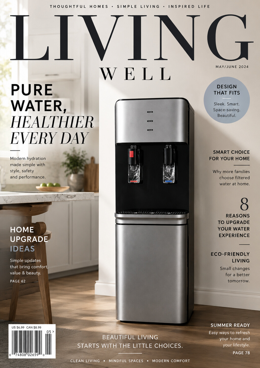Luxury Freestanding Hotel Hot and Cold Compressor Cooling Water Dispenser for Office and Home