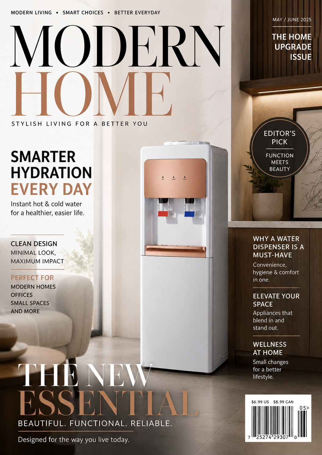 Premium Floor Standing Hotel Hot and Cold Compressor Cooling Water Dispenser