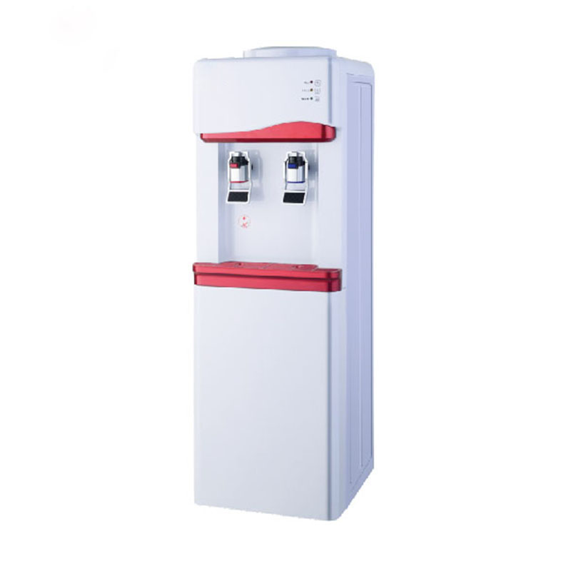 Low noise and quiet design red trim standing compressor hot and cold water dispenser