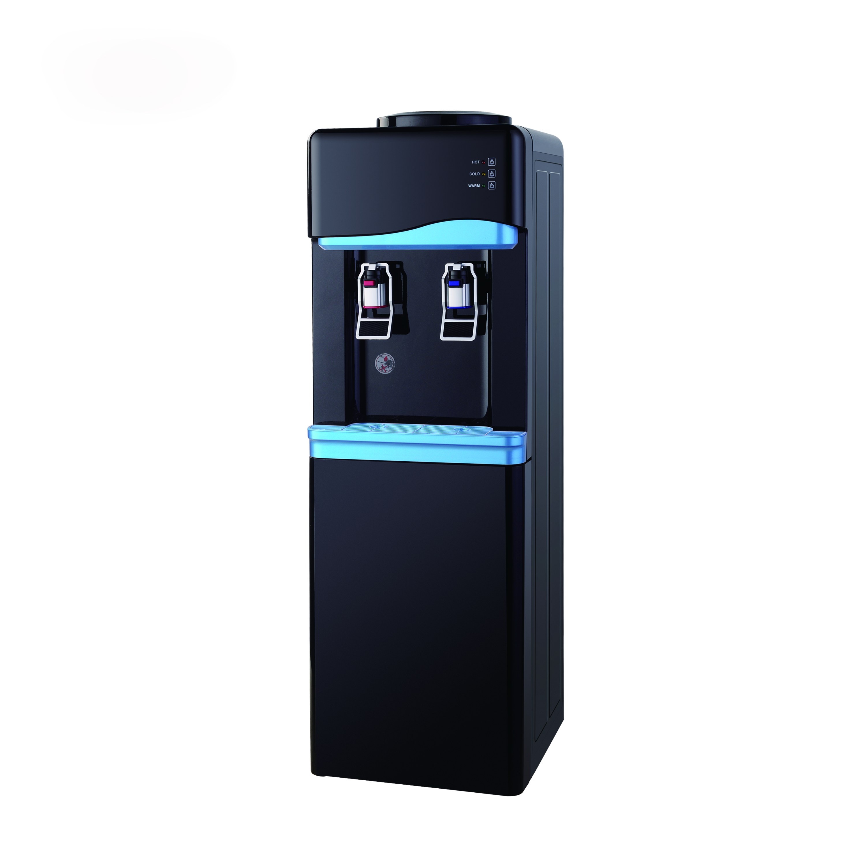 Low noise and quiet design black blue standing hot and cold water dispenser