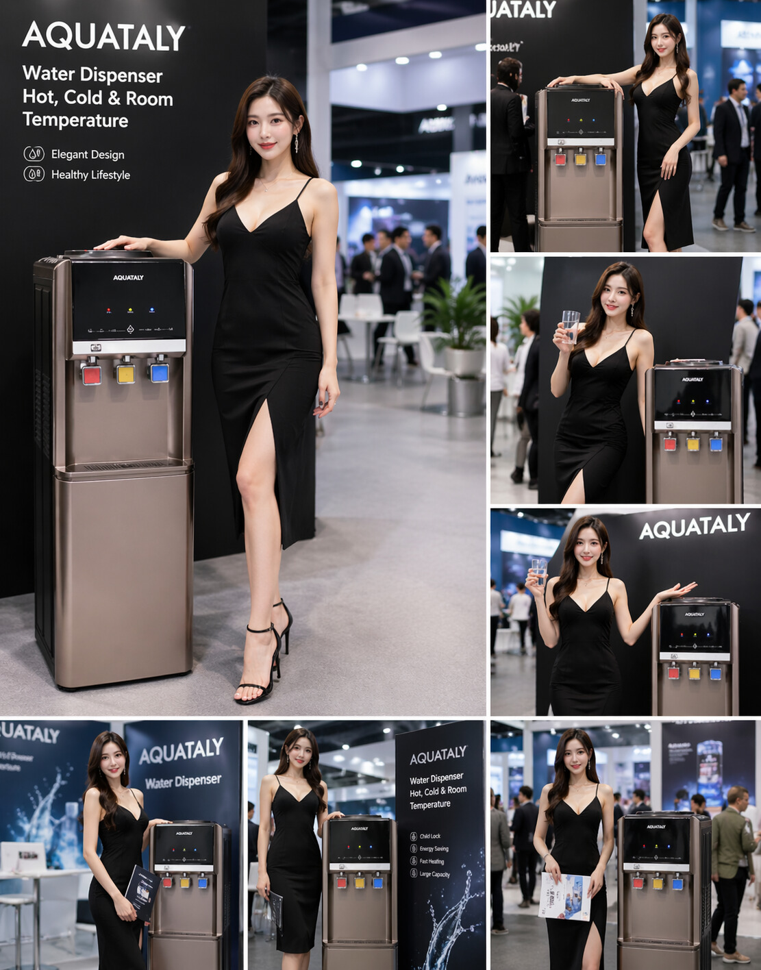 Modern Multi Tap Hot and Cold Compressor Cooling Water Dispenser