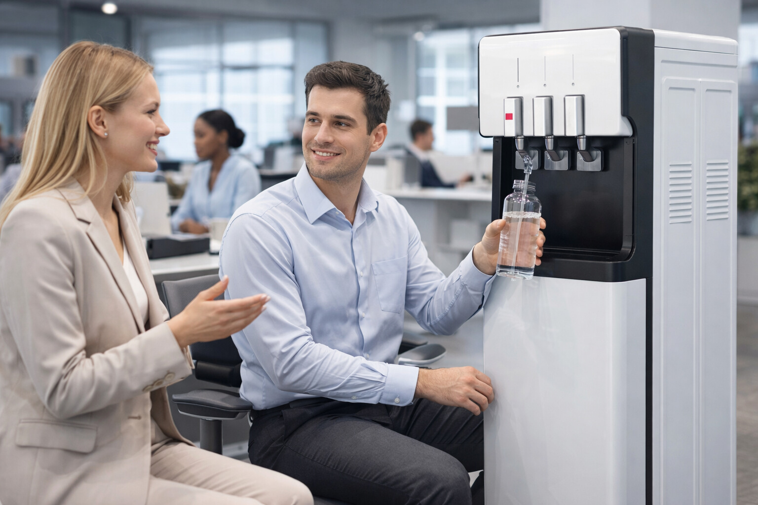 Modern Leak Proof Hot and Cold Compressor Cooling Water Dispenser for Indoor Commercial Use