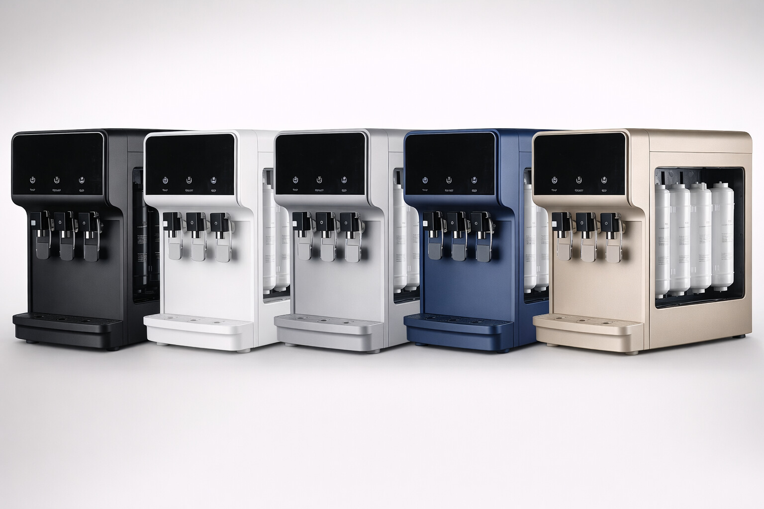 Countertop RO Filter Hot and Cold Compressor Cooling Water Dispenser with Multi Stage Purification