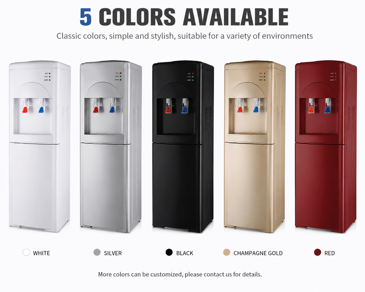 Restaurant Hot and cold compressor cooling standing water dispenser for Hotel Lobby