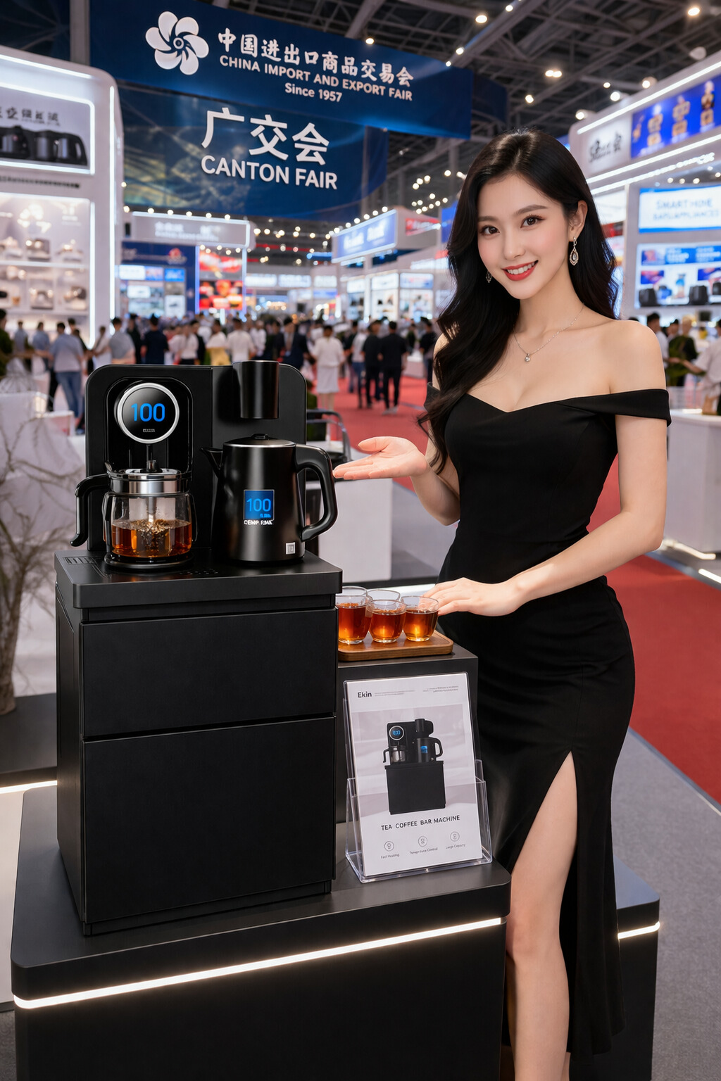 Safety Lock Hot and cold compressor cooling water dispenser with Smart Temperature Display and Bottom Cabinet