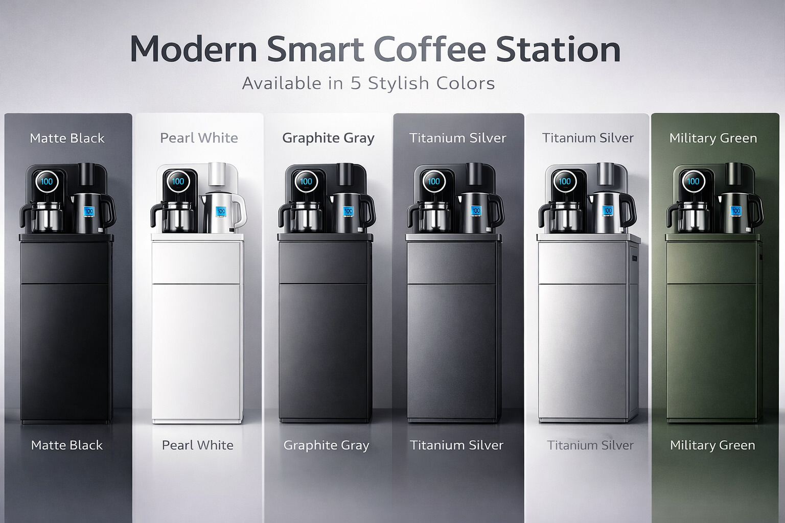 Safety Lock Hot and cold compressor cooling water dispenser with Smart Display and Bottom Cabinet
