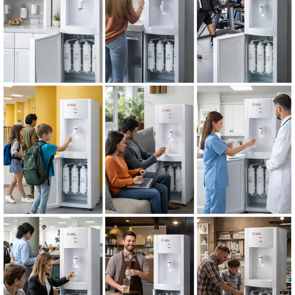 Smart Control Hot and cold compressor cooling water dispenser – Floor Standing RO Filtration Water Purifier with Multi‑Stage Filters