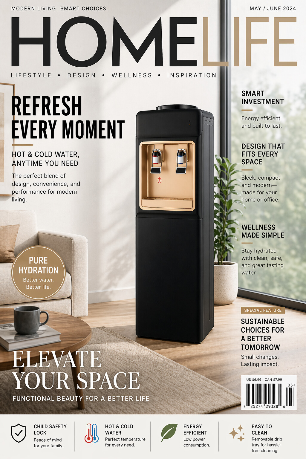 Office Home Compressor Cooling Water Dispenser