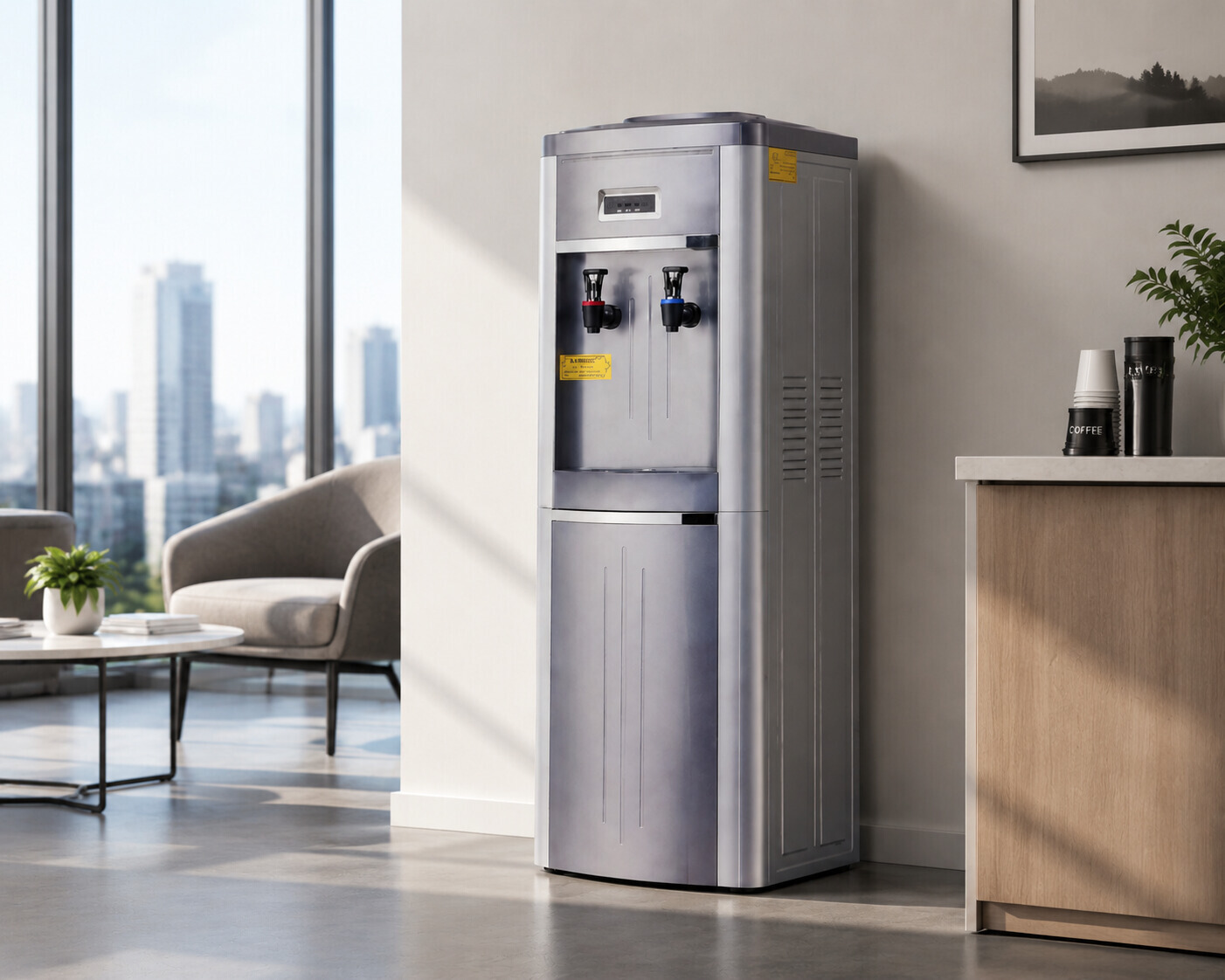 Workshop Hot and cold compressor cooling water dispenser – Efficient Dual Temperature Water Solution